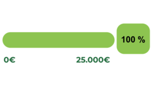 100 % del objetivo de 25.000 € conseguido